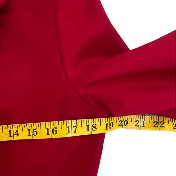 Vintage Norton McNaughton red 100% wool blazer jacket lined notched collar 10p - Picture 13 of 16